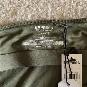 Brand New W Tags! Express Olive Green Bra Cami !